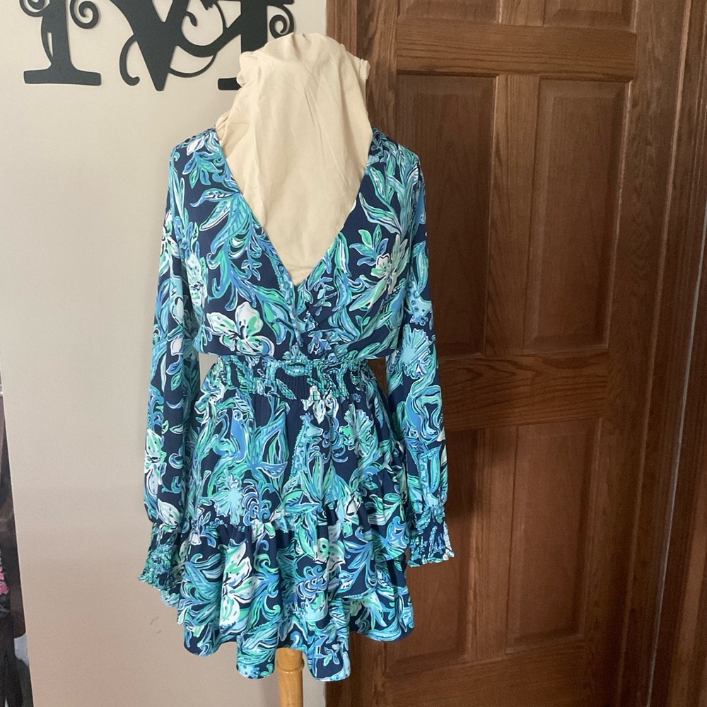 Lilly Pulitzer Blue Floral Mini Dress